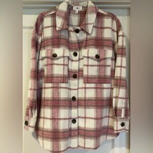Pink B.P Nordstrom Brushed Plaid Shacket- ALMOST NEW!